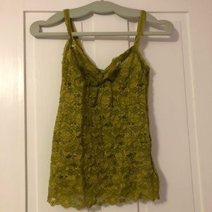 Green Lace Cami in good condition